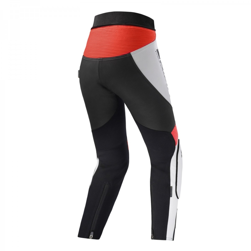 Shima Miura 2.0 női motoros nadrág fekete-fehér-fluo piros