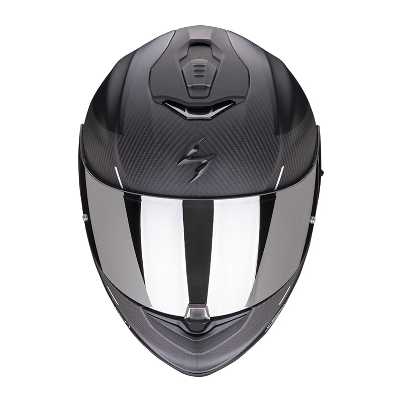 Beépített motoros sisak Scorpion EXO-1400 Carbon Air Drik fekete-zöld matt