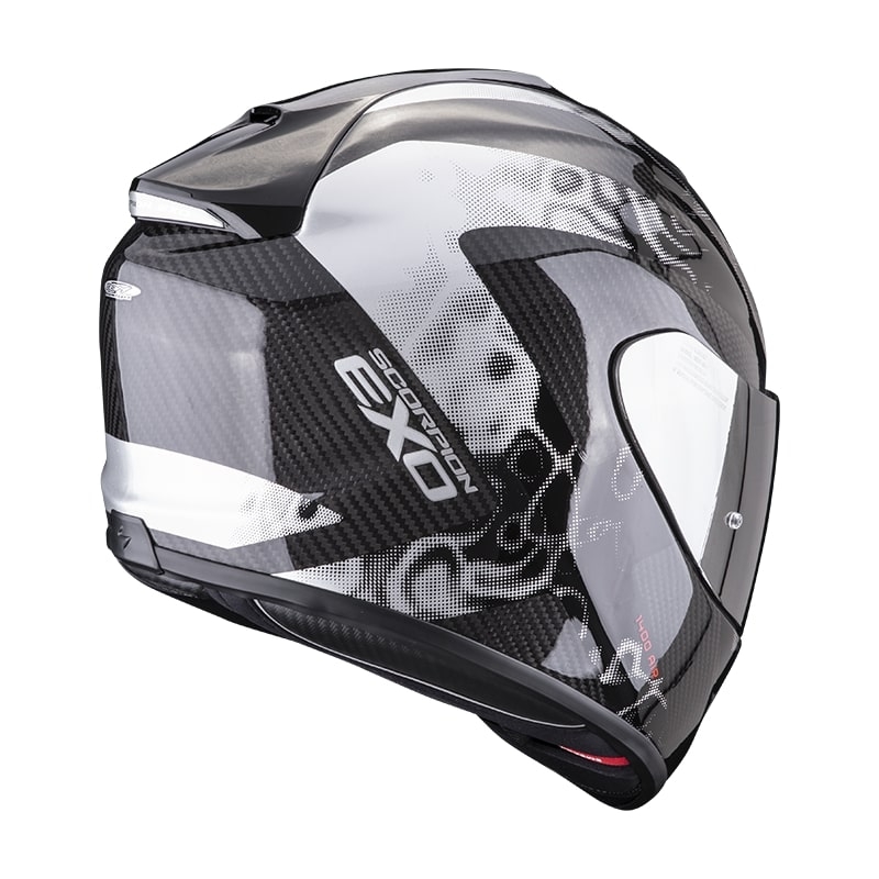 Beépített motoros sisak Scorpion EXO-1400 Carbon Air Cloner ezüst