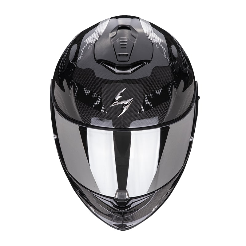 Beépített motoros sisak Scorpion EXO-1400 Carbon Air Cloner ezüst