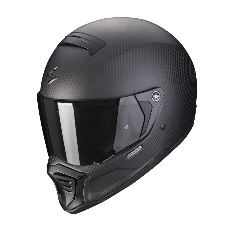 Beépített motorkerékpár sisak Scorpion EXO-HX1 Carbon SE fekete matt kiárusítás