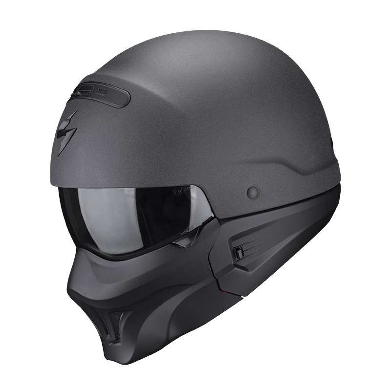 Scorpion Exo-Combat Evo Graphite sötétszürke levehető állú bukósisak
