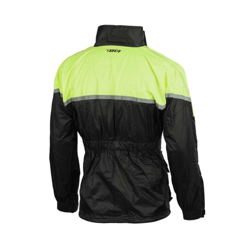Motoros esőkabát SECA Rain fekete-neon sárga kiárusítás