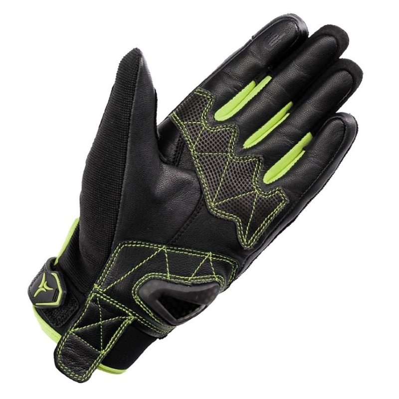 SECA X-Stretch fekete-sárga Fluo motorkerékpár kesztyű kiárusítás