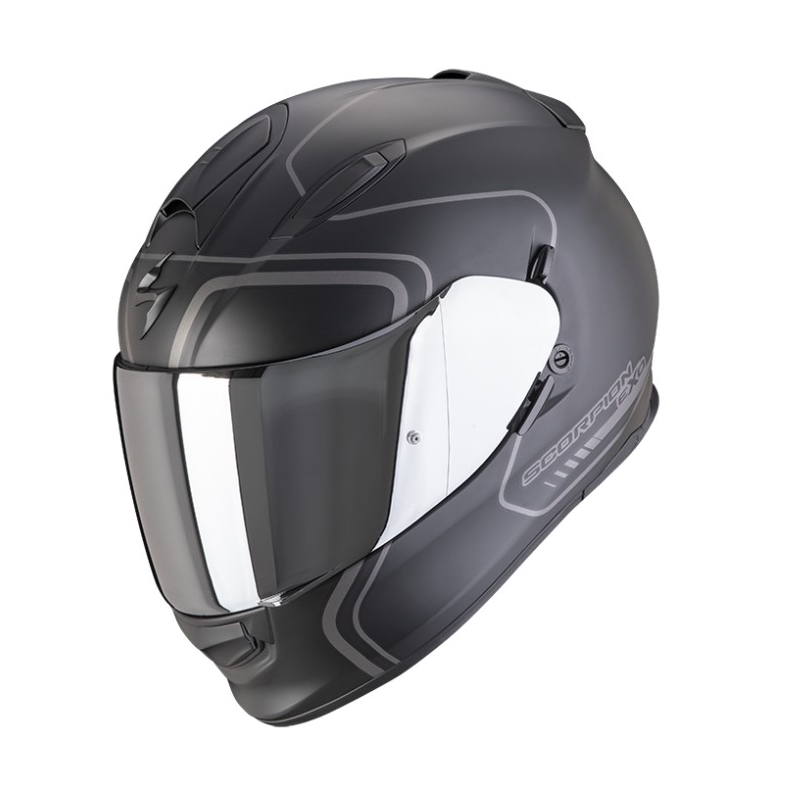 Beépített motoros sisak SCORPION EXO-491 WEST matt fekete-ezüst
