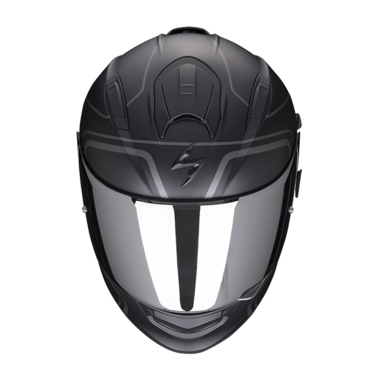 Beépített motoros sisak SCORPION EXO-491 WEST matt fekete-ezüst