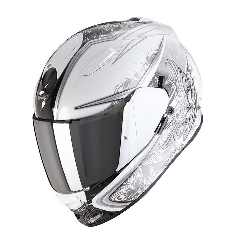 Beépített motoros sisak SCORPION EXO-491 RUN fehér-fekete