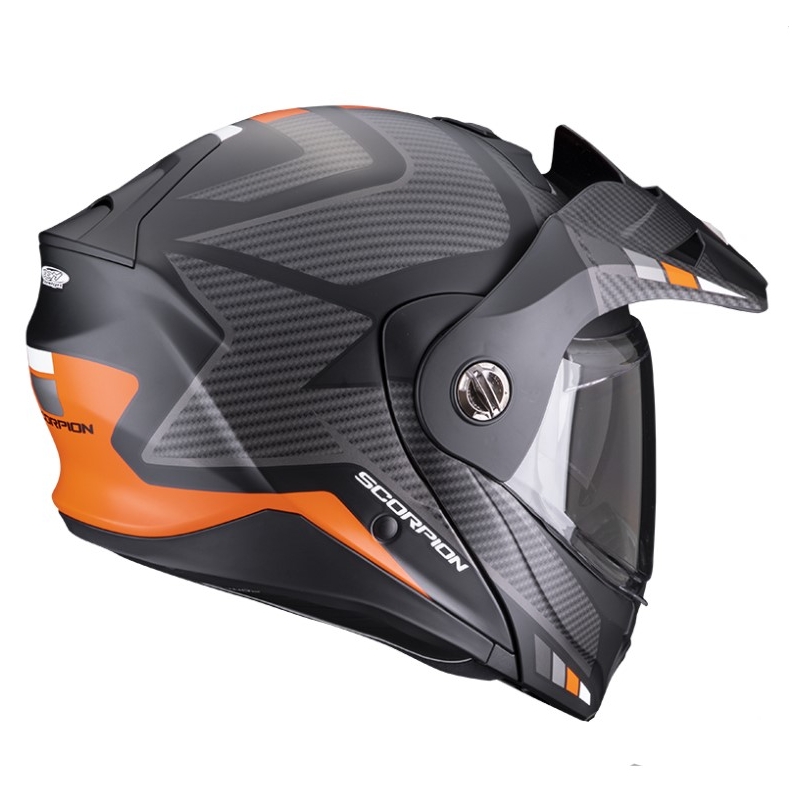 MOTOROS sisak SCORPION ADX-2 CAMINO fekete-ezüst-narancs kiárusítás