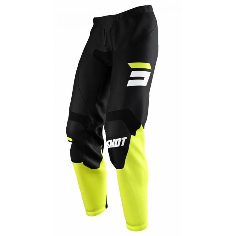 Motocross nadrág Shot Raw Burst fekete-fluo sárga kiárusítás