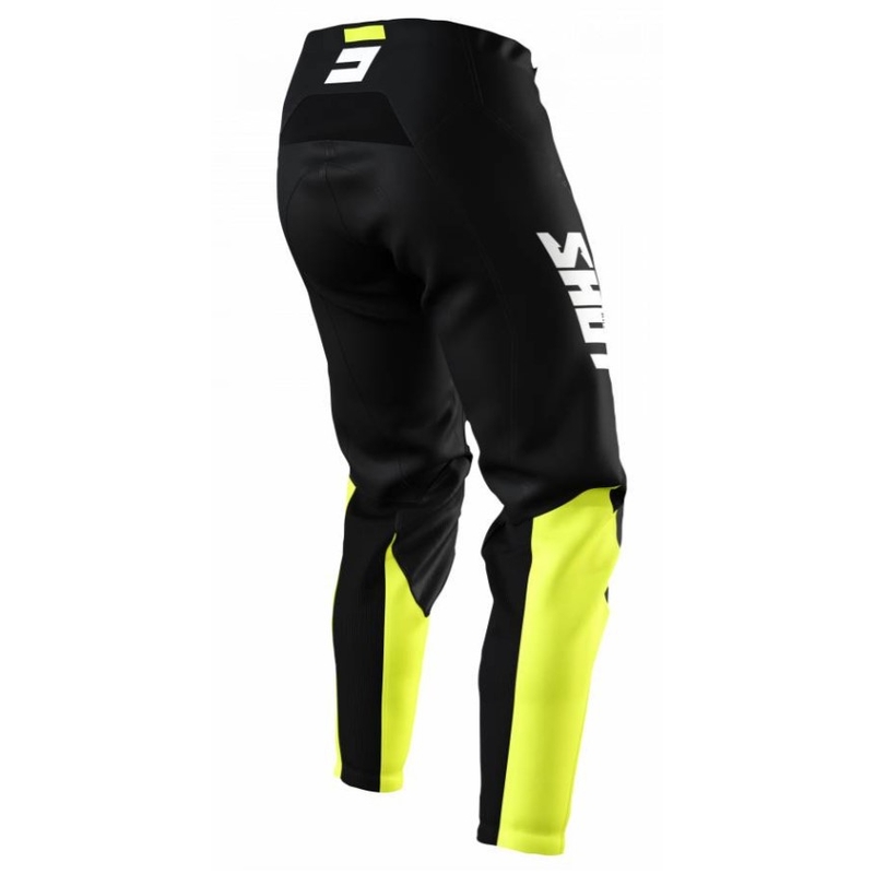 Motocross nadrág Shot Raw Burst fekete-fluo sárga kiárusítás