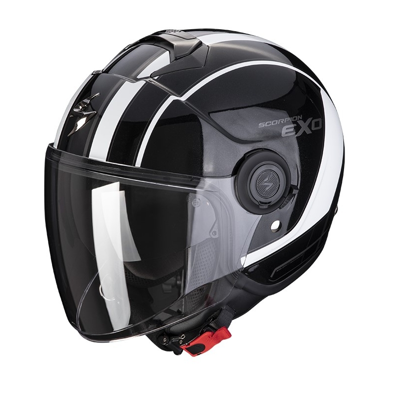 Nyitott sisak motorkerékpárra SCORPION EXO-CITY SCOOT fekete-fehér