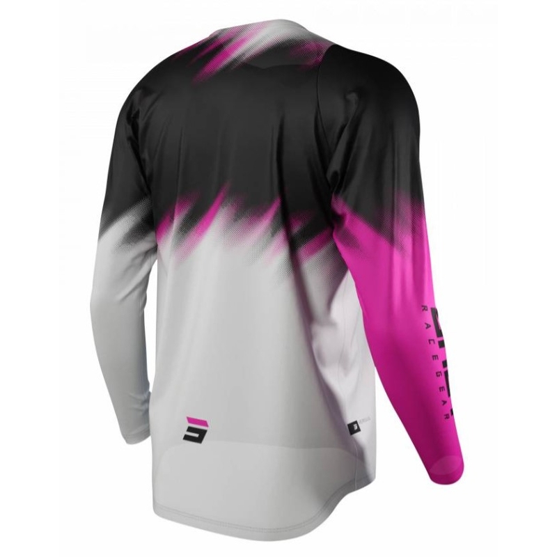 Gyerekek Motocross Jersey Shot Devo versus Szürke-Fekete-Rózsaszín kiárusítás