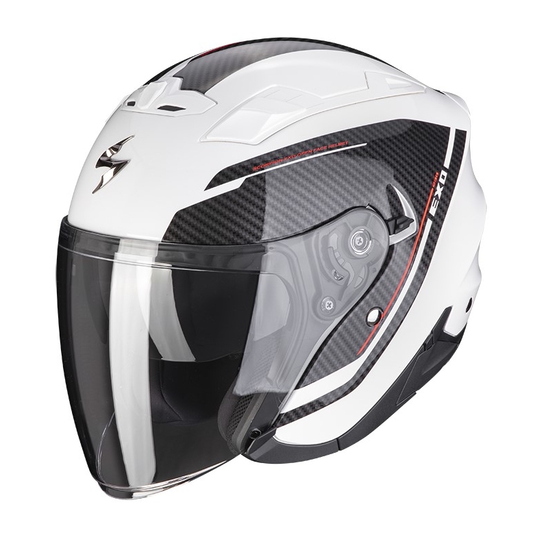 Nyitott sisak Scorpion EXO-230 FENIX gyöngy fekete-fehér