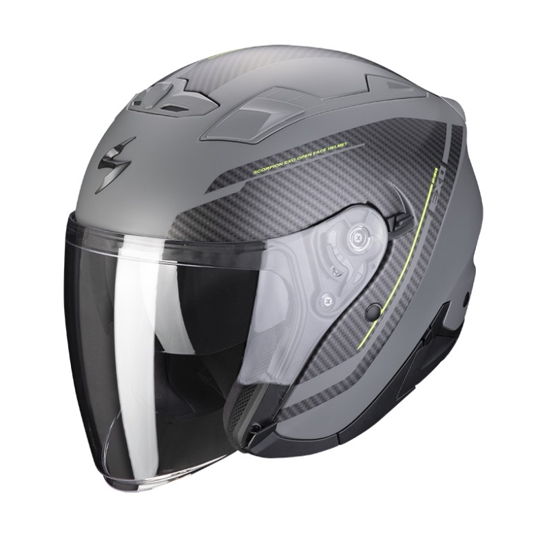 Nyitott sisak Scorpion EXO-230 FENIX cement szürke-fekete matt