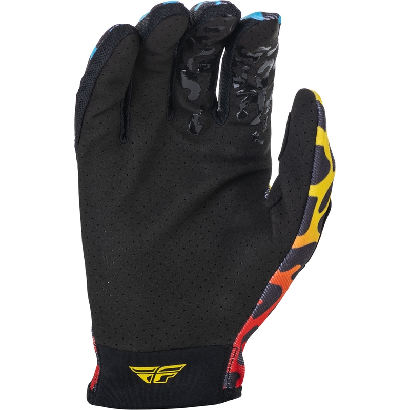 Motocross kesztyű FLY Racing Lite SE 2022 piros-sárga-kék kiárusítás