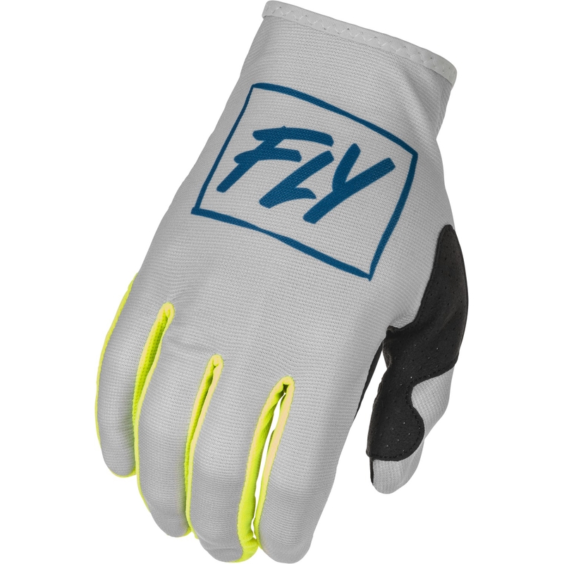 Motocross Kesztyű FLY Racing Lite 2022 szürke-kék-fluo sárga