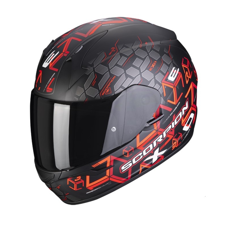 Integrált sisak Scorpion EXO-390 Kocka fekete-piros