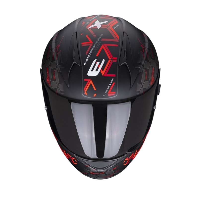 Integrált sisak Scorpion EXO-390 Kocka fekete-piros