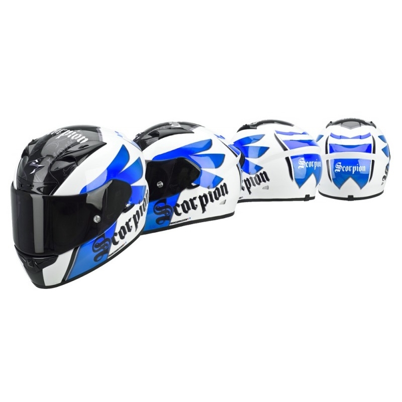 Integrált sisak Scorpion EXO-710 Knight fehér-kék akció kiárusítás