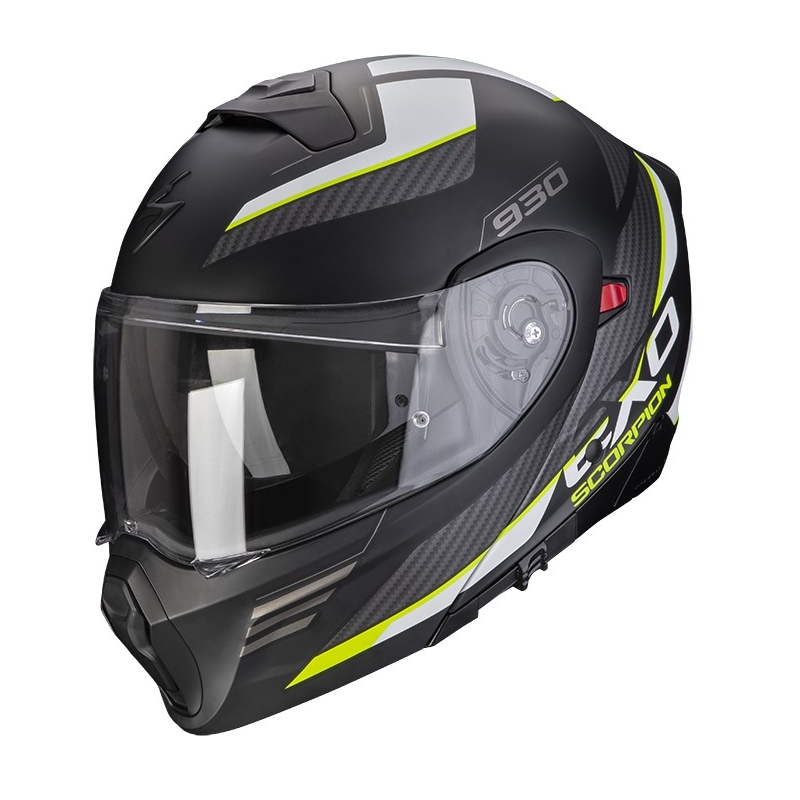 Motoros sisak Scorpion EXO-930 NAVIGO matt fekete – neon sárga kiárusítás