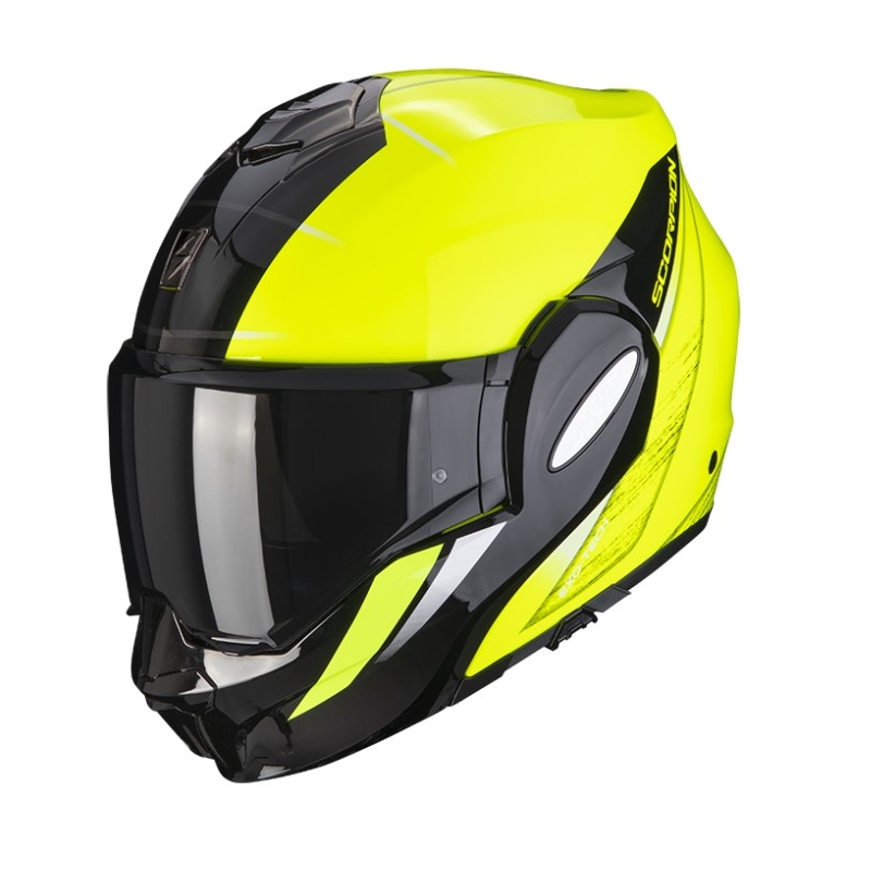 Flip sisak Scorpion EXO-TECH PRIMUS neon sárga-fekete motorkerékpárhoz kiárusítás