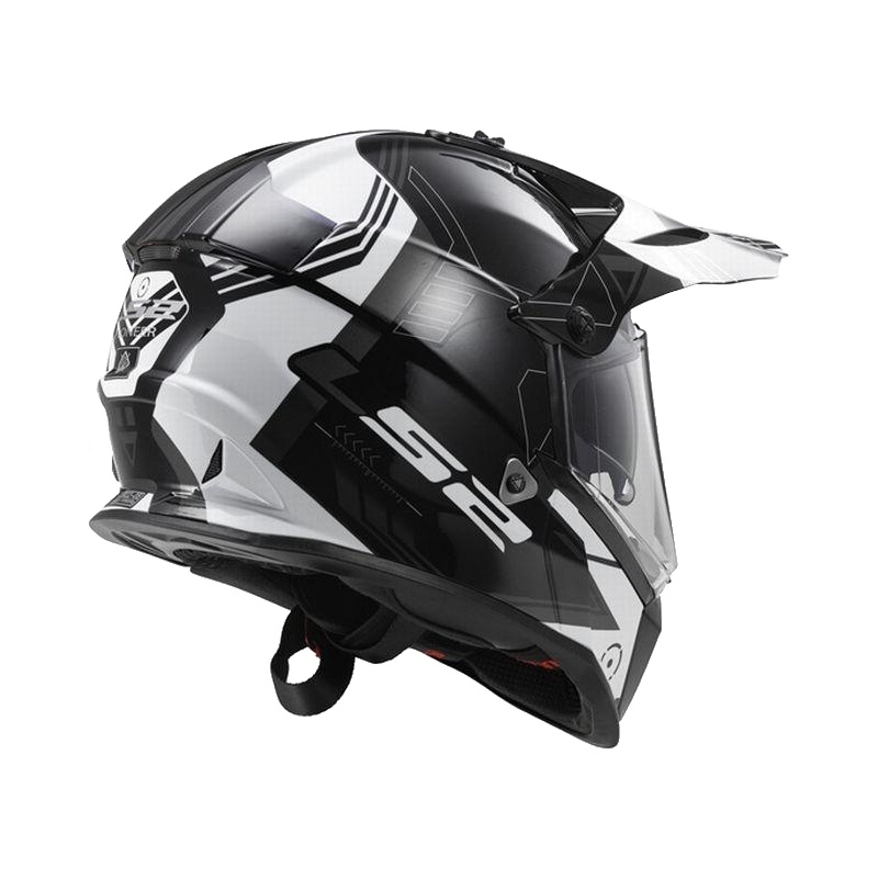 Enduro sisak LS2 MX436 Pioneer Trigger fekete-fehér-titán