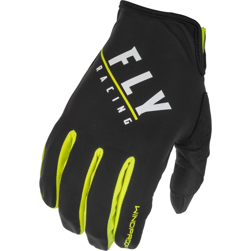 Motocross kesztyű FLY Racing Szélálló fekete-fluo sárga
