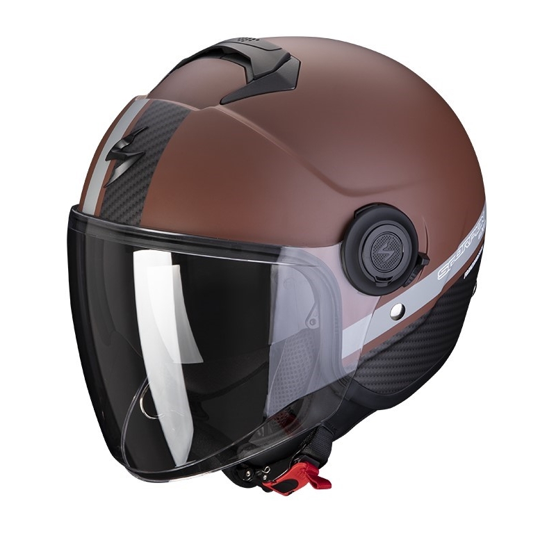 MOTOROS sisak SCORPION EXO-CITY STRADA matt barna-fekete