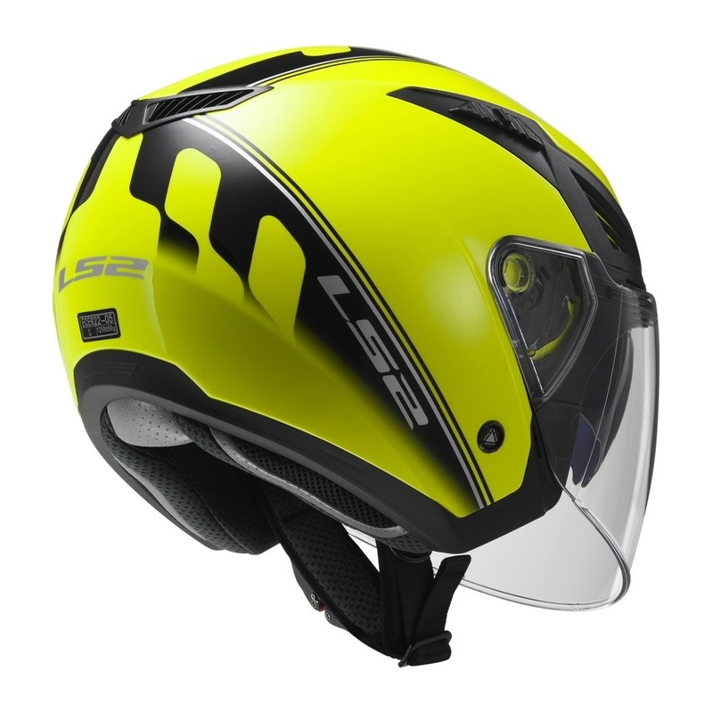 Motoros sisak nyitva LS2 OF586 Bishop Atom sárga-fekete eladó kiárusítás