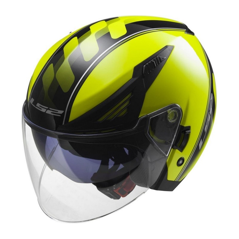 Motoros sisak nyitva LS2 OF586 Bishop Atom sárga-fekete eladó kiárusítás