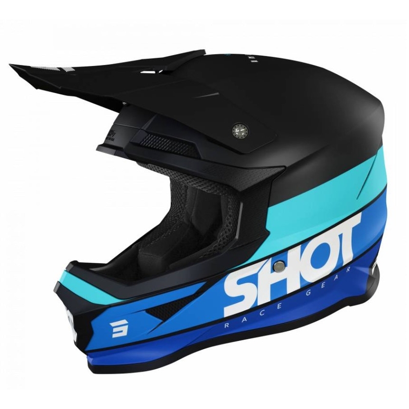 Motocross sisak Shot Furious Story fekete-kék