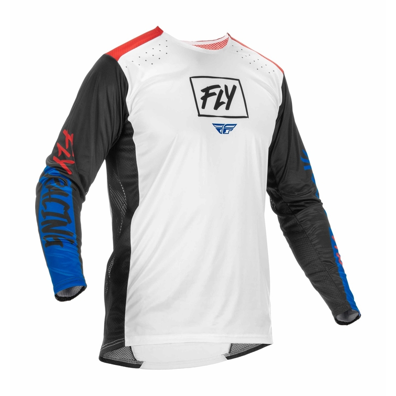Motocross mez FLY Racing Lite 2022 fehér-piros-kék