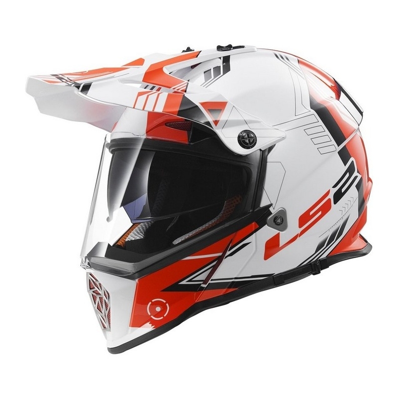 Enduro sisak LS2 MX436 Pioneer Trigger fehér-piros akció kiárusítás