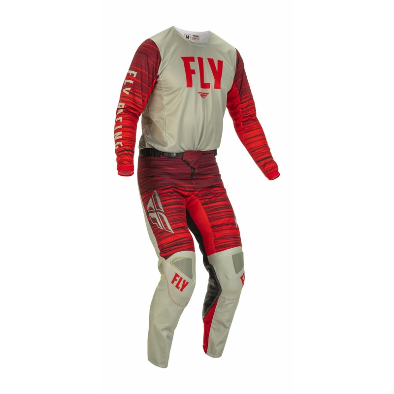 Motocross nadrág FLY Racing Kinetic Wawe 2022 szürke-piros