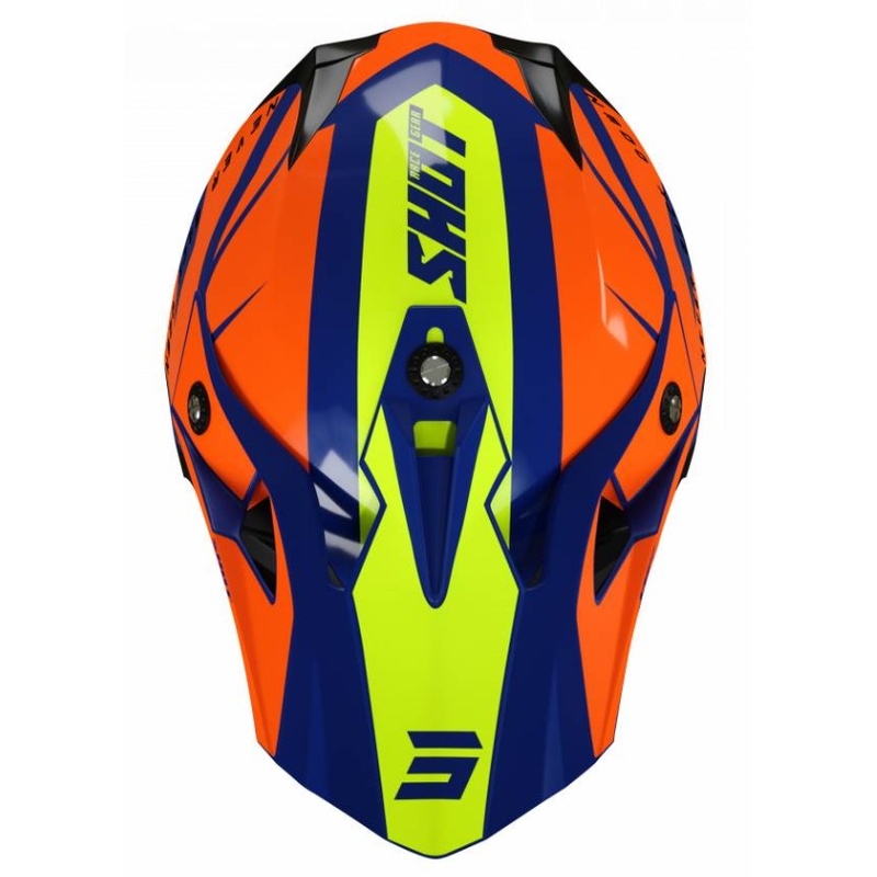 Shot Pulse Revenge motocross sisak narancs-kék-fluo sárga