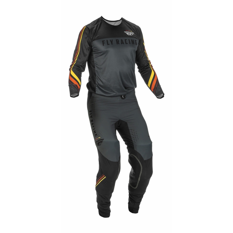 Motocross nadrág FLY Racing Lite 2022 piros-sárga-szürke