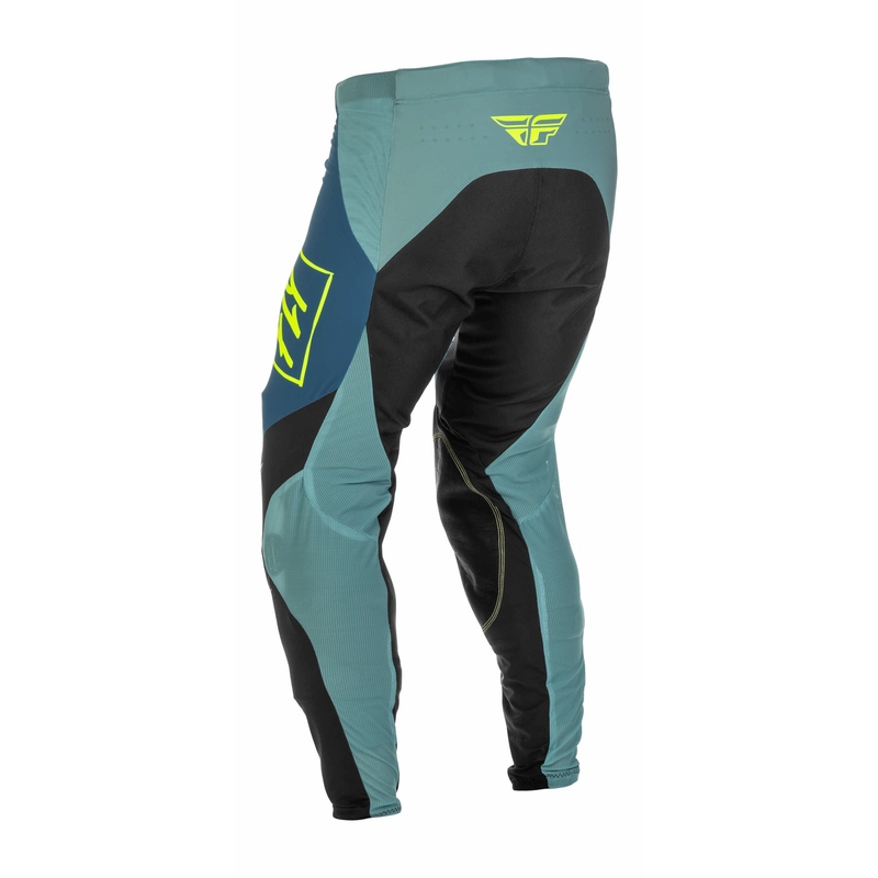 Motocross Pants FLY Racing Lite 2022 Szürke-türkizkék Hi-Vis