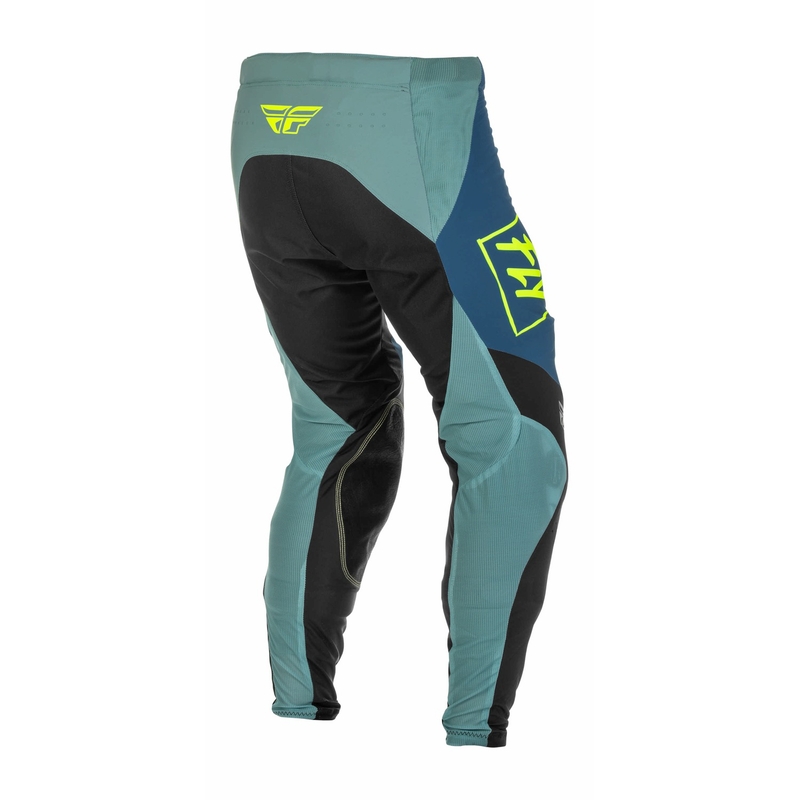 Motocross Pants FLY Racing Lite 2022 Szürke-türkizkék Hi-Vis