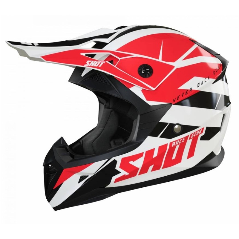 Shot Pulse Revenge motocross sisak fekete-fehér-piros
