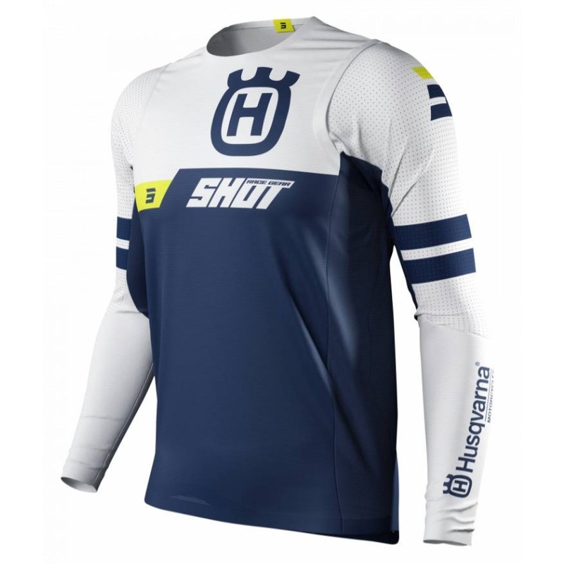 Lövés Aerolit Husqvarna Motocross Jersey Kék