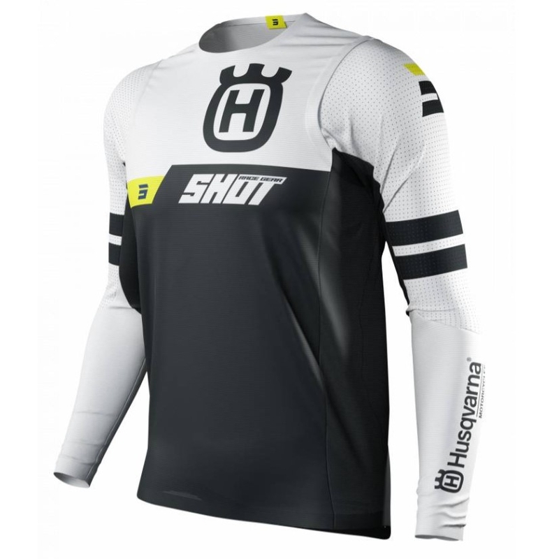 Lövés Aerolit Husqvarna Motocross Jersey Fekete