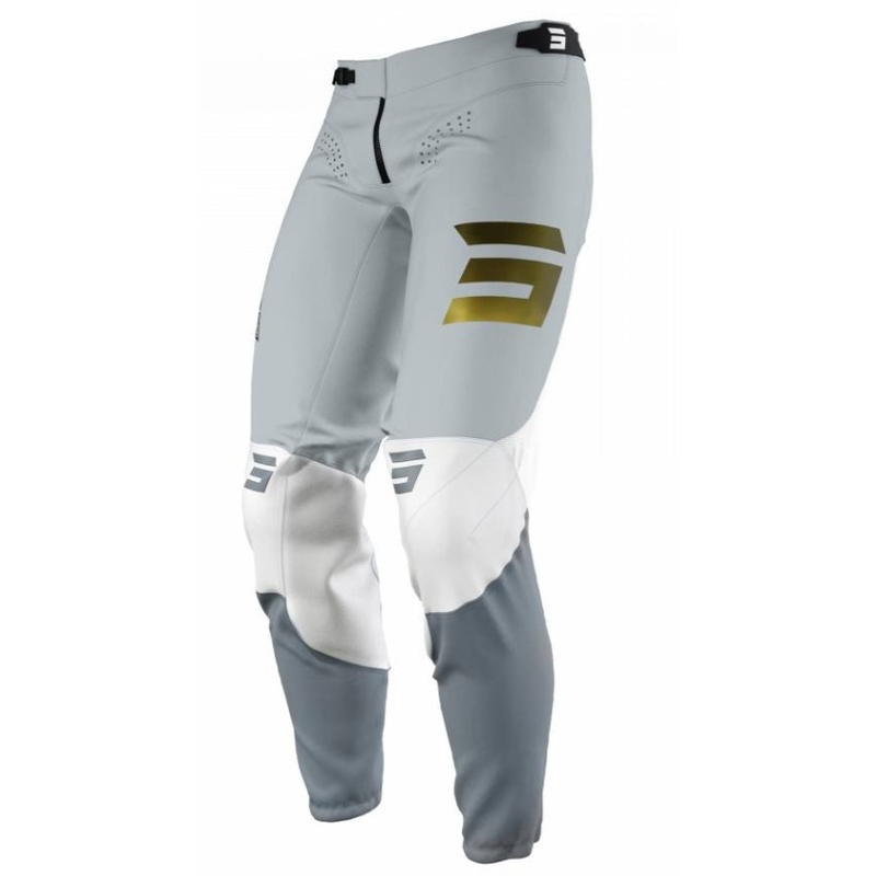 Motocross nadrág Lövés Aerolit Prime fehérszürke
