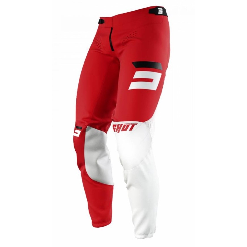 Motocross nadrág Lőtt aerolit gradiens fehér-piros