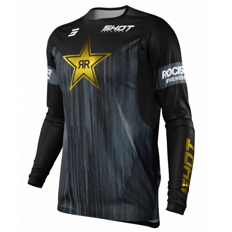 Motocross mez Shot Contact Replica Rockstar 2022 fekete kiárusítás