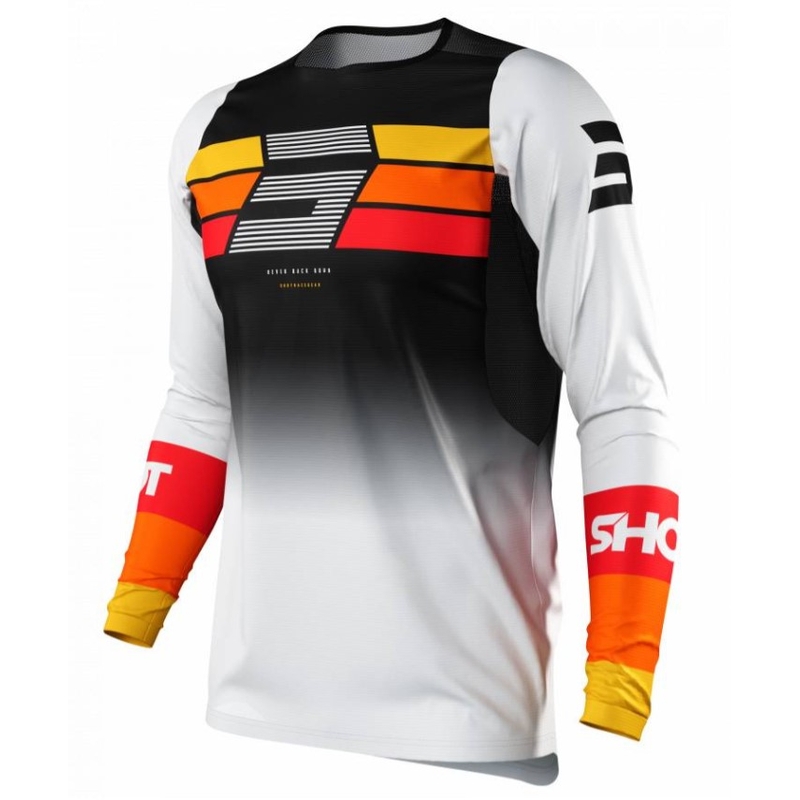 Shot Contact Story Motocross Jersey fekete-fehér-narancssárga kiárusítás