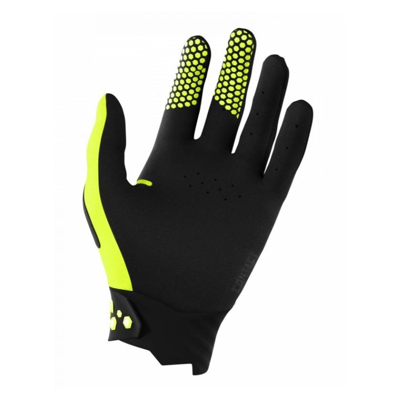 Motocross kesztyűk Shot Contact fekete-fluo sárga kiárusítás