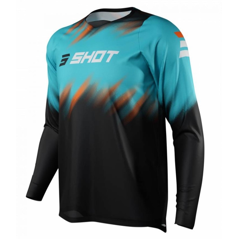 Lövés Devo Motocross Jersey versus fekete-türkiz kiárusítás