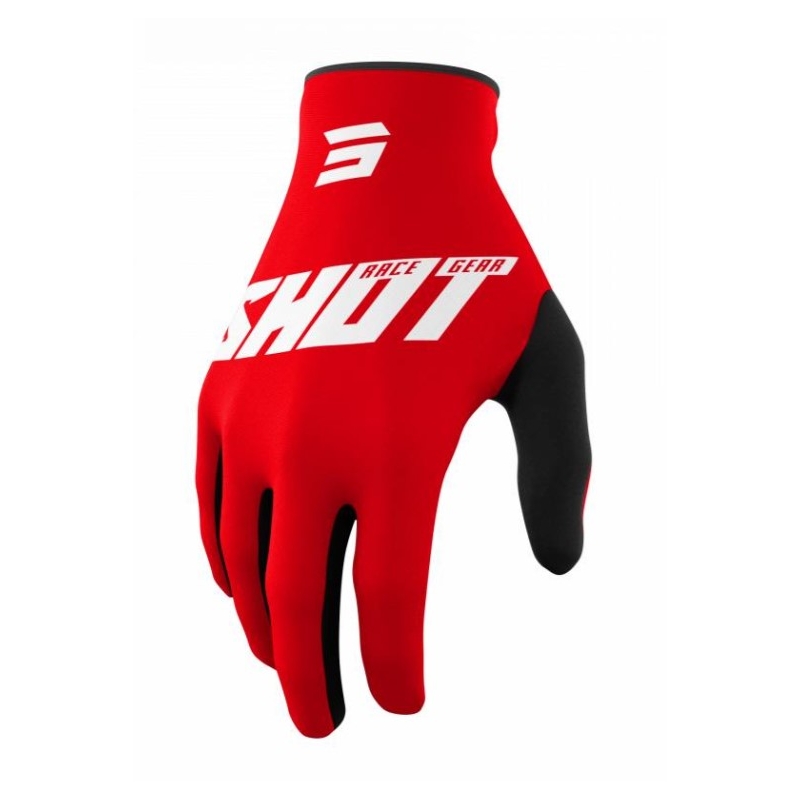 Motocross kesztyűk Shot Raw Burst Black-Red kiárusítás