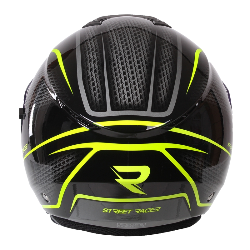 Street Racer Pilot nyitott bukósisak fekete-sárga