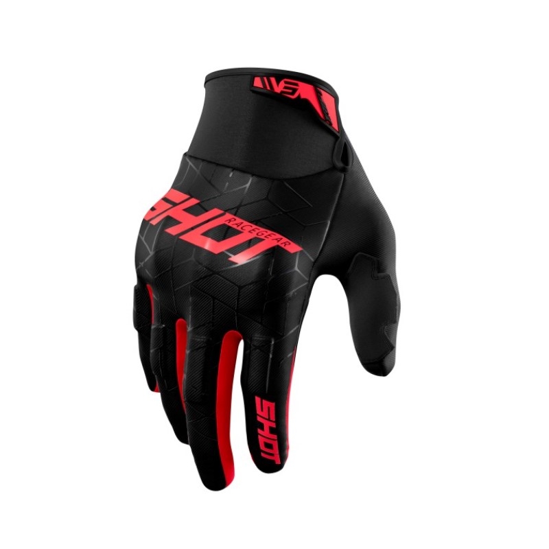 Shot Drift Spider motokrossz kesztyű fekete-piros kiárusítás
